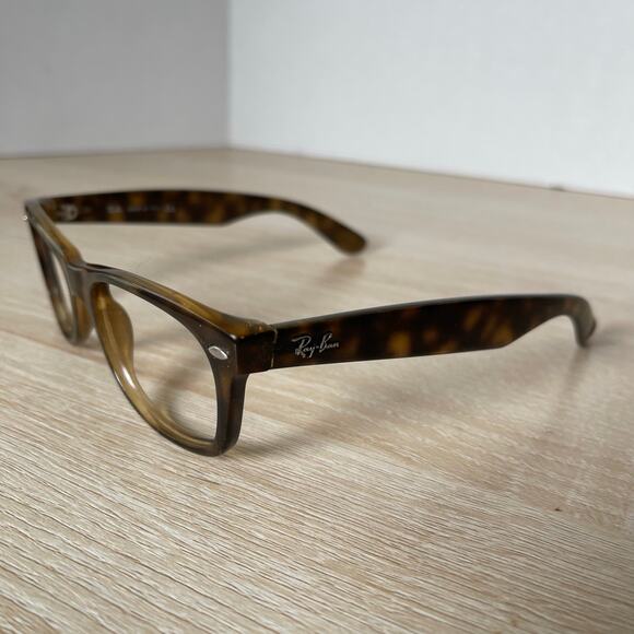 Ray-Ban RB2132 New Wayfarer 902 Sunglasses Tortoise Frames Only 52-18 Italy - Picture 3 of 8
